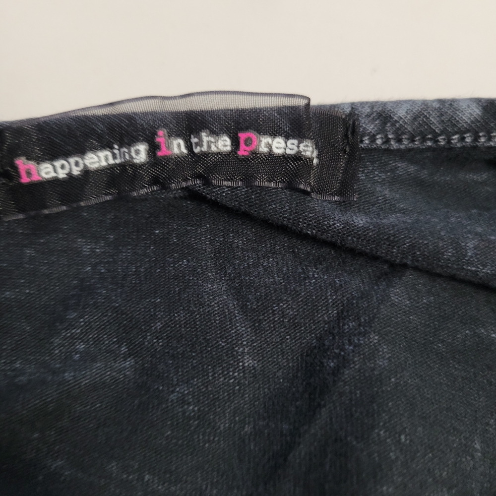 Happening in the Present Dark Gray Ruffle Hem, Women's Size M Rivets Knot H.i.p - Picture 6 of 7